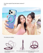 Rock Crystal Classic Rotating Series Case For iPhone 17 Pro Max /18 Pro Max (Purple) (Code:4975)