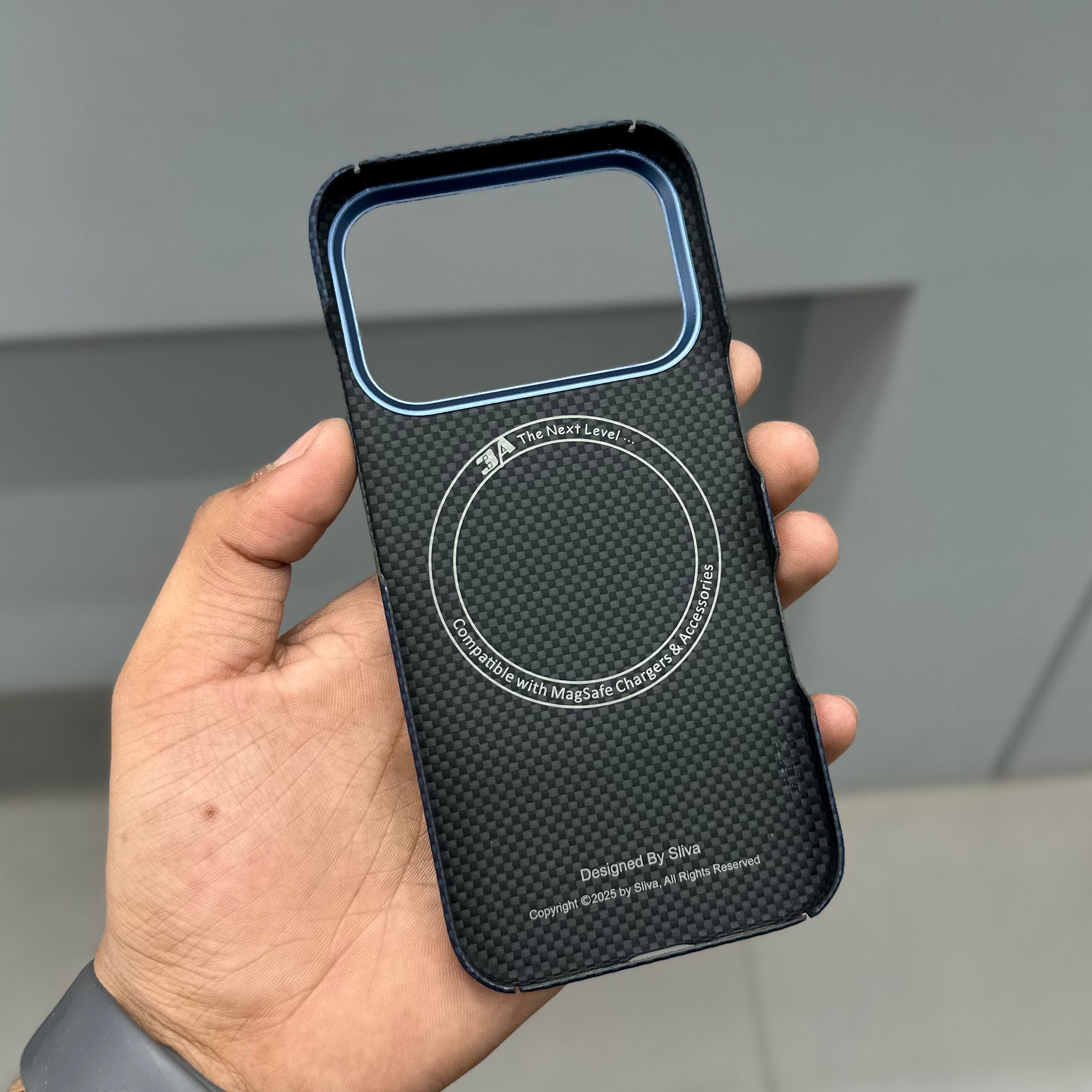 SLIVA IKEVLAR REAL CARBON CASE - BLUE ( No. 3135 )