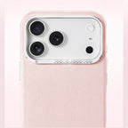 Pynana Plain PU Leather Case For iPhone 17 pro Max(L.Pink)
