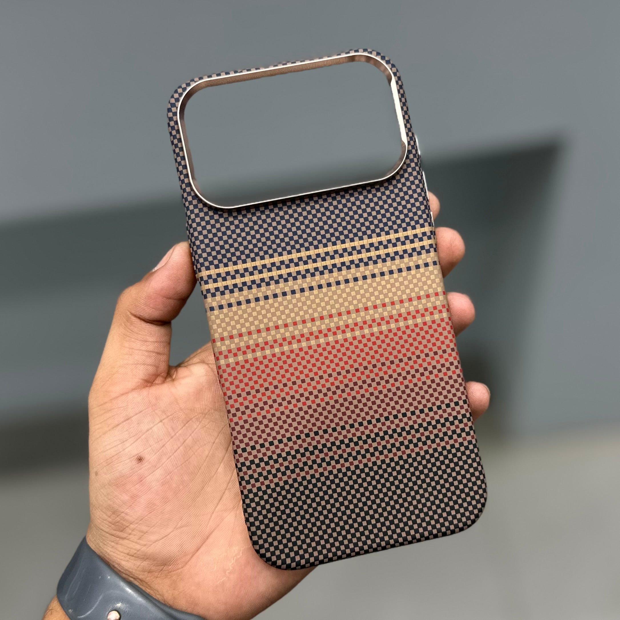 LUXO MAGSAFE CASE - BROWN CHECK ( No. 3583 )