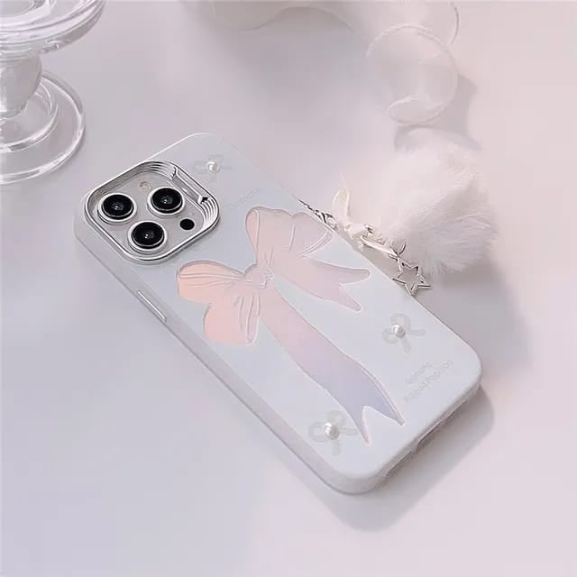 Classy Radiant Bow case with Charm for iPhone