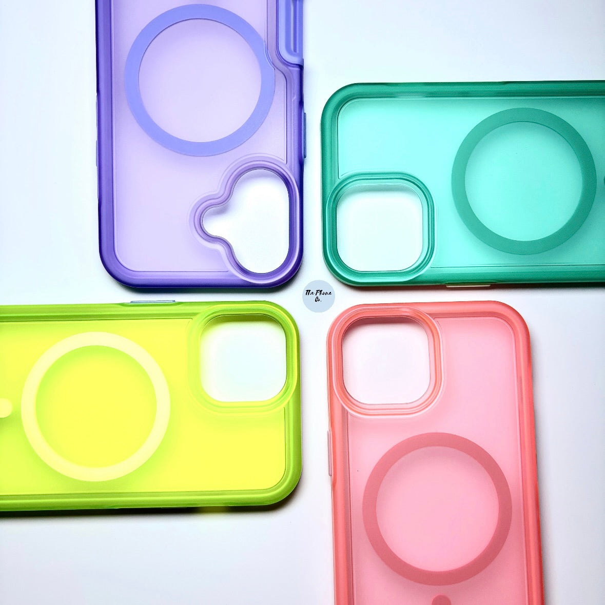 Protective Apple iPhone Back Cover - Tinted Matte Magsafe Hard Case for iPhone - Style 7