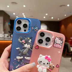 Colorful Printed and 3D Embossed Cartoon Phone Case