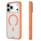 YOUNGKIT Clear Series Frosted Magsafe Shockproof TPU PC Phone Back Cover for iPhone 17 ProMax - Orange