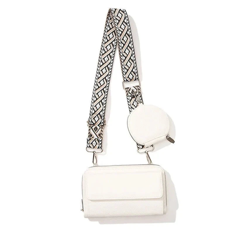 Women’s Cross Body Phone Holder Bags(White)