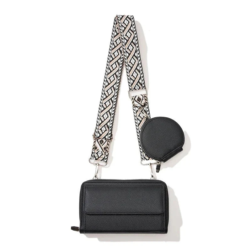 Women’s Cross Body Phone Holder Bags(Black)