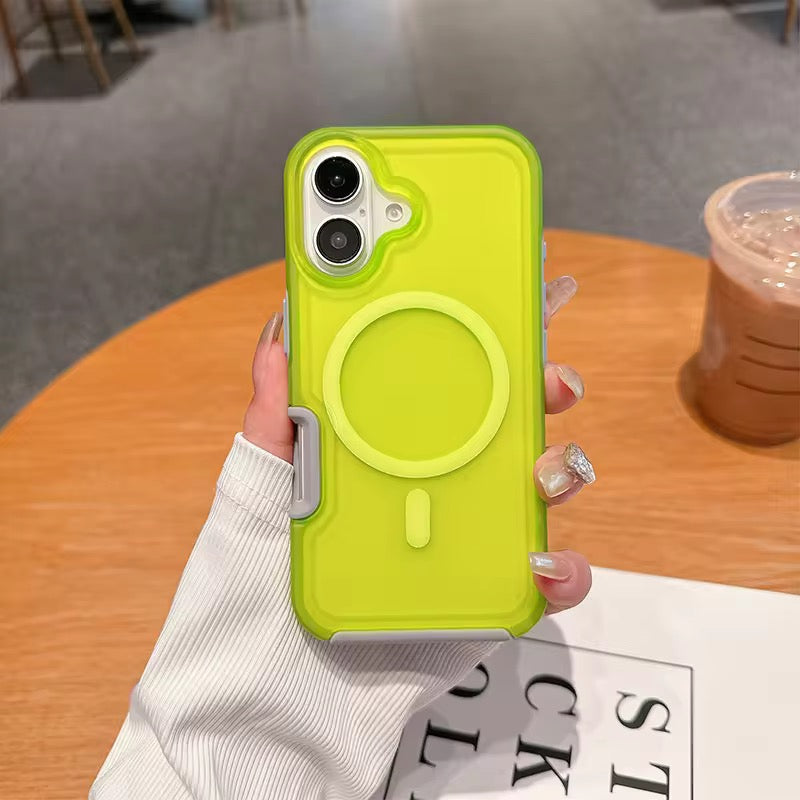 Protective Apple iPhone Back Cover - Tinted Matte Magsafe Hard Case for iPhone - Style 2