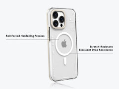 YOUNGKIT Crystal Anti Yellowing Transparent Case with Thin Metal Front Bumper Case for iPhone 16 Pro (Transparent + Natural Titanium)