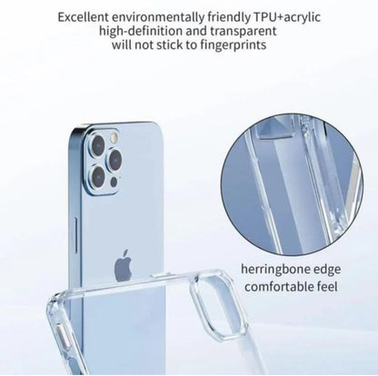 Hybrid Transparent Drop Tested Armor Protection Case with Metal Dust Grill for iPhone