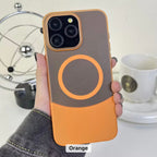 Protective Apple iPhone Back Cover - Dual Color Matte Magsafe Slim Fit Case for iPhone - Style 5