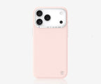 Pynana Plain PU Leather Case For iPhone 17 pro Max(L.Pink)
