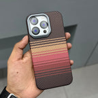 CARBON DRIP MAGSAFE CASE - SUNRISE BROWN LINE ( No. 2850 ) Mobile Case by CoverMeUp