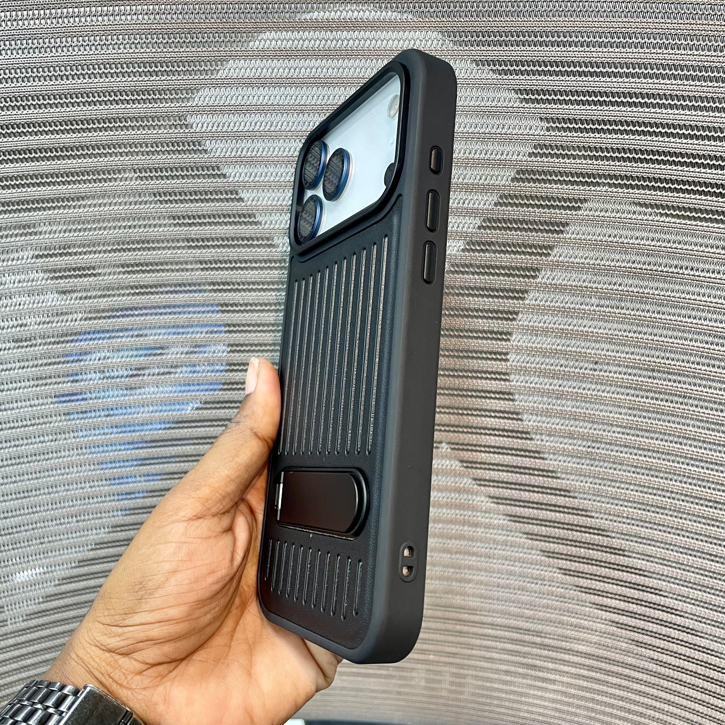StripeVault Stand iPhone 17 Series Case