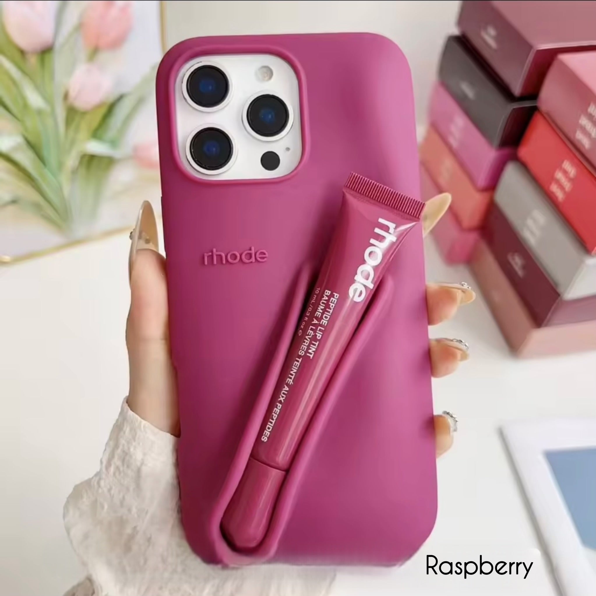 Protective Apple iPhone Back Cover - 3D Silicone iPhone Lip Case with Lip Tint - Style 5