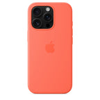 Protective Apple iPhone Back Cover - Logo Silicon Case for iPhone 16 Pro Max (Tangerine) - Style 5