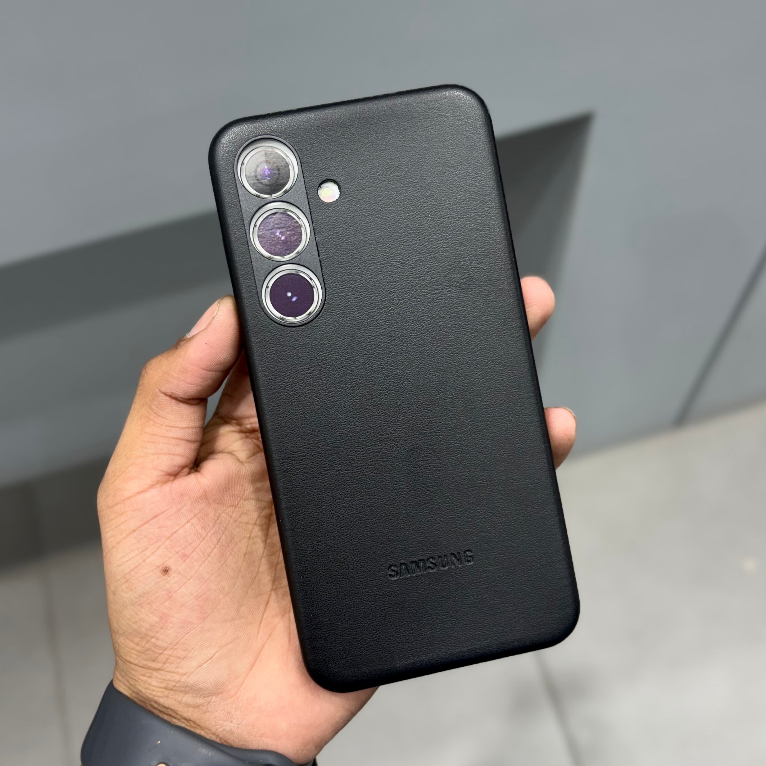 SAM VEGAN LEATHER CASE SAMSUNG - BLACK ( No. 2465 ) Mobile Case by CoverMeUp