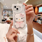 Protective Apple iPhone Back Cover - Cute Cat Shockproof Silicone Cover With Mirror for Iphone - Style 5