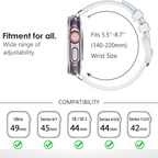 AP Sport Silicone Watch Band Strap for iWatch 42/44/45/49MM (WHITE) Mobile Case by CoverMeUp - Style 4