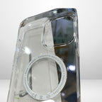 Protective Apple iPhone Back Cover - Anti-Yellow Crystal IC MagSafe Working Case for iPhone 15/16 series - Style 3
