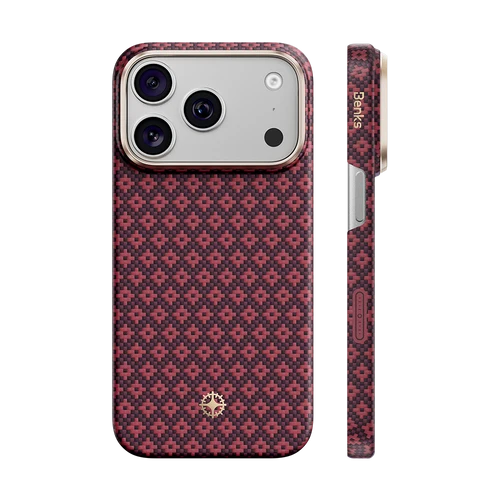 ArmorGrid Air Cherry Purple Case built with Kevlar® for iPhone 18 Pro Max