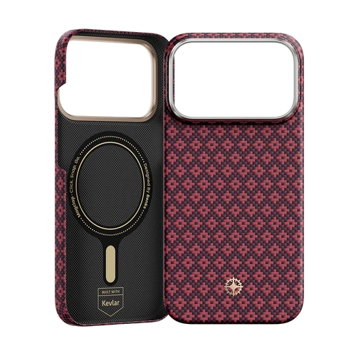 ArmorGrid Air Cherry Purple Case built with Kevlar® for iPhone 18 Pro Max