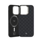 Protective Apple iPhone Back Cover - BENKS ArmorGrid ArmorAir Case Built with Kevlar® for iPhone 16 Pro Max (BLACK) - Style 2