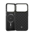Protective Apple iPhone Back Cover - BENKS ArmorGrid ArmorPro Case built with Kevlar® Carbon Fibre for iPhone 17 Pro (BLACK) - Style 3