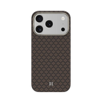 BENKS Armor Grid Armor Air Case built with Kevlar Case for iPhone 17/18 Pro & Pro Max - iPhone 17 Pro Max / 18 Pro Max - Brown