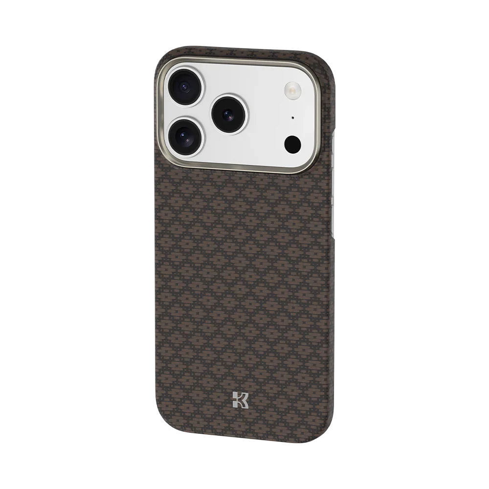 BENKS Armor Grid Armor Air Case built with Kevlar® Case for iPhone 17 Pro (Brown)