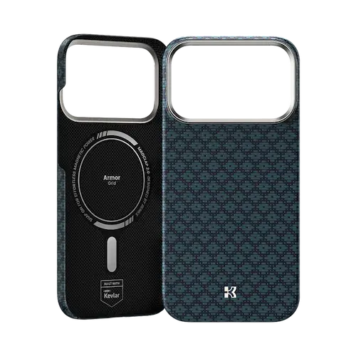 ArmorGrid ArmorAir Case built with Kevlar® Carbon Fibre for iPhone 17 Pro (Blue)