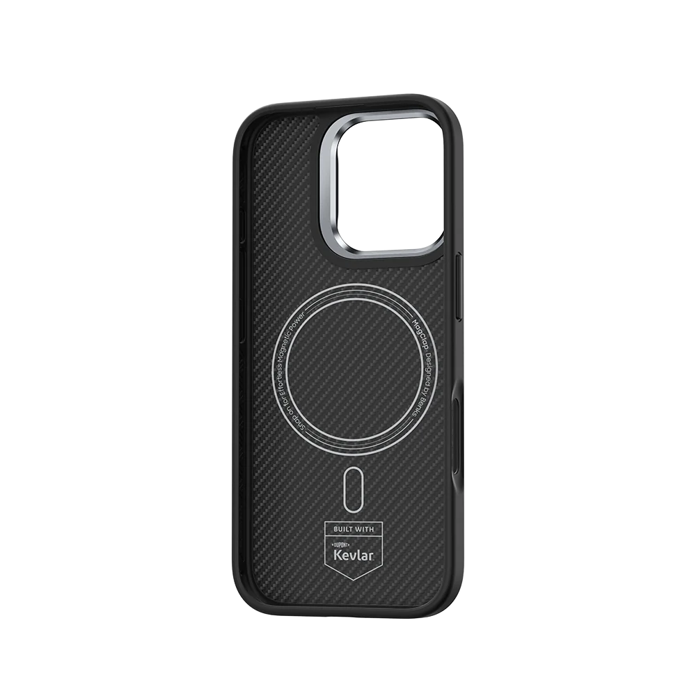 Protective Apple iPhone Back Cover - BENKS Armor Pro Carbon Fibre Case built with Kevlar® 600D for iPhone 16 Pro Max - Style 3