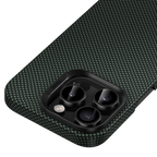 Protective Apple iPhone Back Cover - BENKS ArmorTint Case built with Kevlar® for iPhone 16 Pro Max (Green) - Style 5