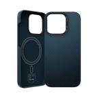 Protective Apple iPhone Back Cover - BENKS ArmorTint Case built with Kevlar® for iPhone 16 Pro (Ice Blue) - Style 3