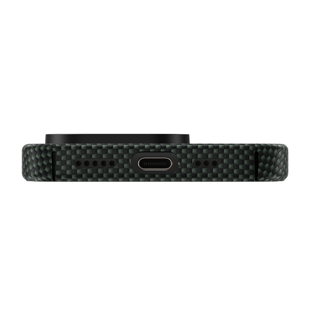 Protective Apple iPhone Back Cover - BENKS ArmorTint Case built with Kevlar® for iPhone 16 Pro (Green) - Style 3