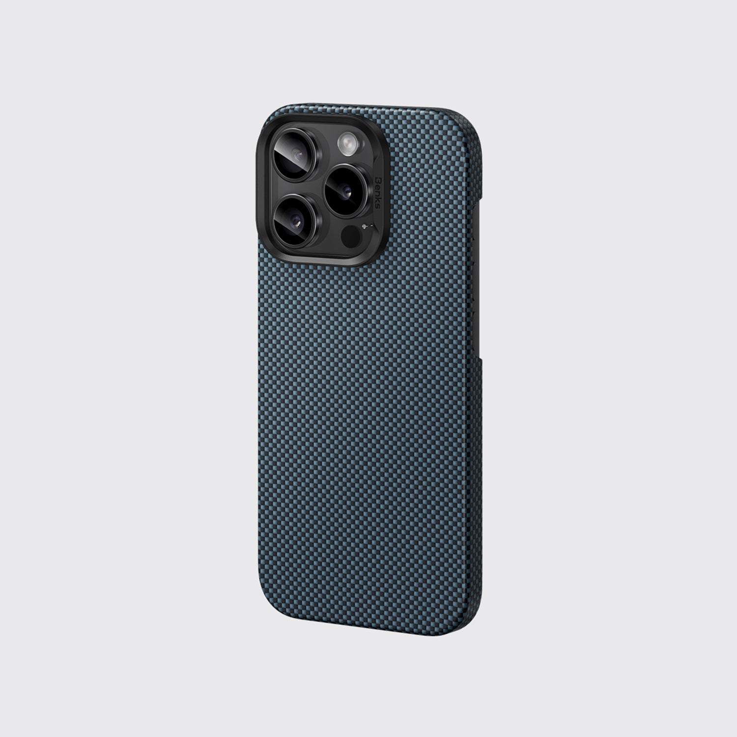 Protective Apple iPhone Back Cover - BENKS ArmorTint Case built with Kevlar® for iPhone 16 Pro (Ice Blue) - Style 2