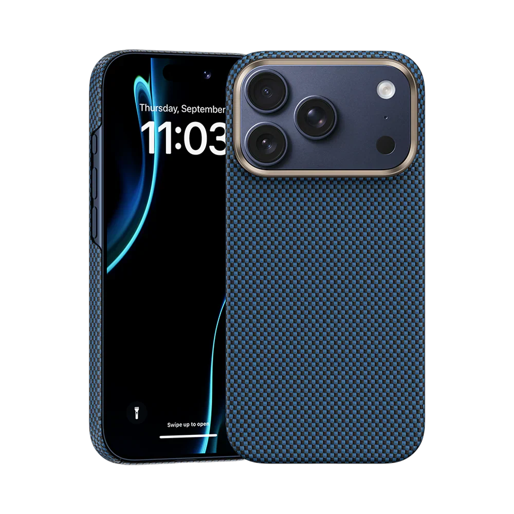 BENKS ArmorTint Case built with Kevlar® Carbon Fibre for iPhone 17 Pro (Blue)
