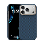 Protective Apple iPhone Back Cover - BENKS ArmorTint Case built with Kevlar® Carbon Fibre for iPhone 17 Pro (Blue) - Style 2