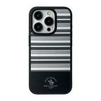 Protective Apple iPhone Back Cover - Santa Barbara Polo Raquet Club ISAAC Series for iPhone 15 Pro Max (BLACK) (MAGSAFE COMPATIBLE)