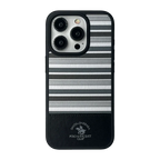 Protective Apple iPhone Back Cover - Santa Barbara Polo Raquet Club ISAAC Series for iPhone 15 Pro (BLACK) (MAGSAFE COMPATIBLE)