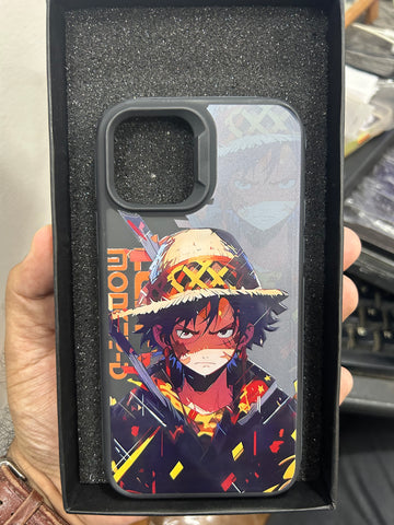 High Print Anime Character Side GRIP Matte Case for iPhone