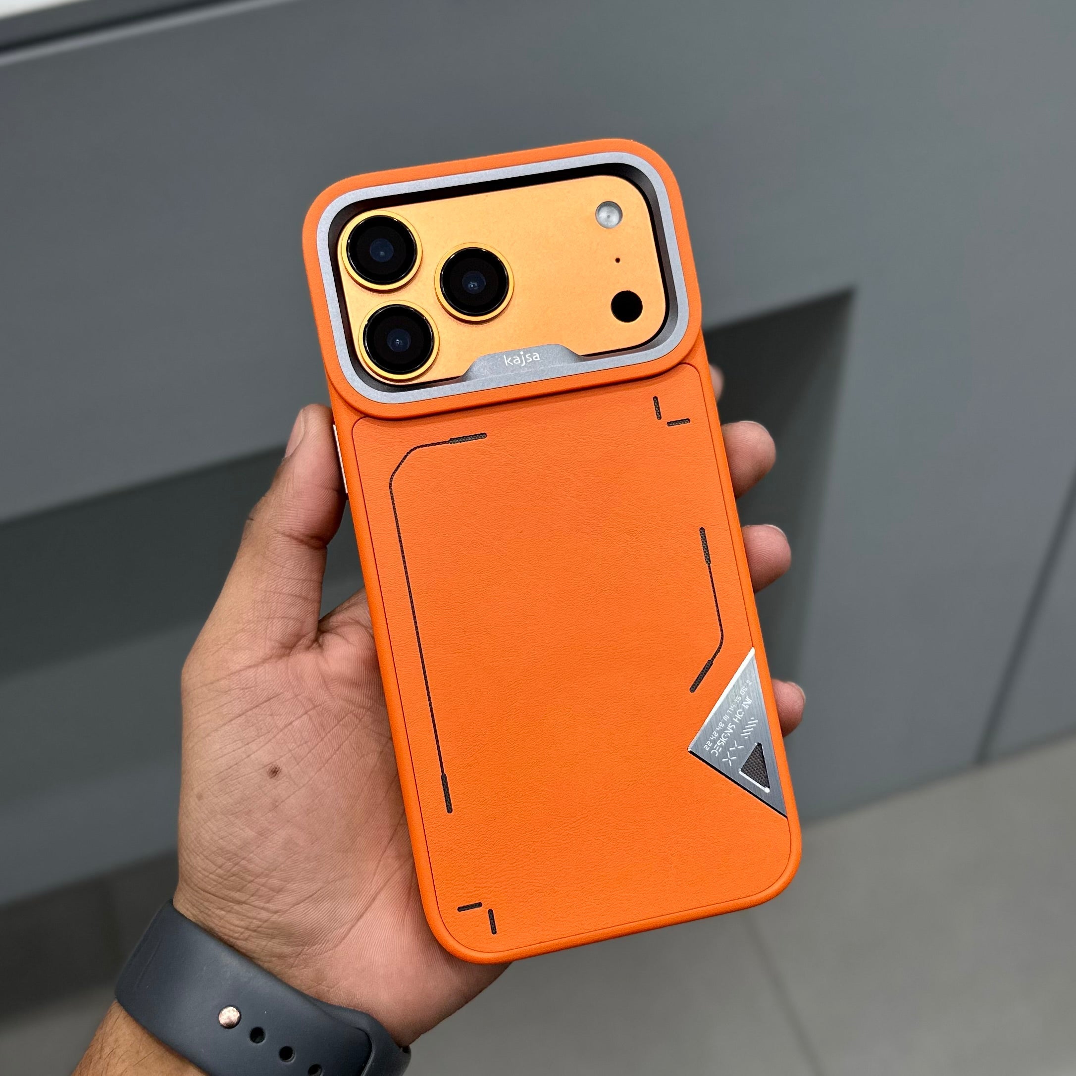 KAJSA FEAT NW CASE - ORANGE GREY ( No. 2603 ) Mobile Case by CoverMeUp - Style 3