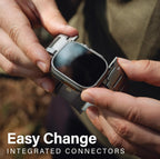 Titanium Apple Watch Metal Chain for 44/45/46mm &49mm (Ultra) (Natural Titanium) Mobile Case by CoverMeUp - Style 7