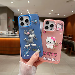 Colorful Printed and 3D Embossed Cartoon Phone Case