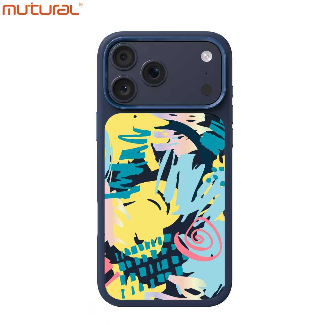 3D Silicon Designer iPhone Case for iPhone 17 Pro Max (Navy Blue)
