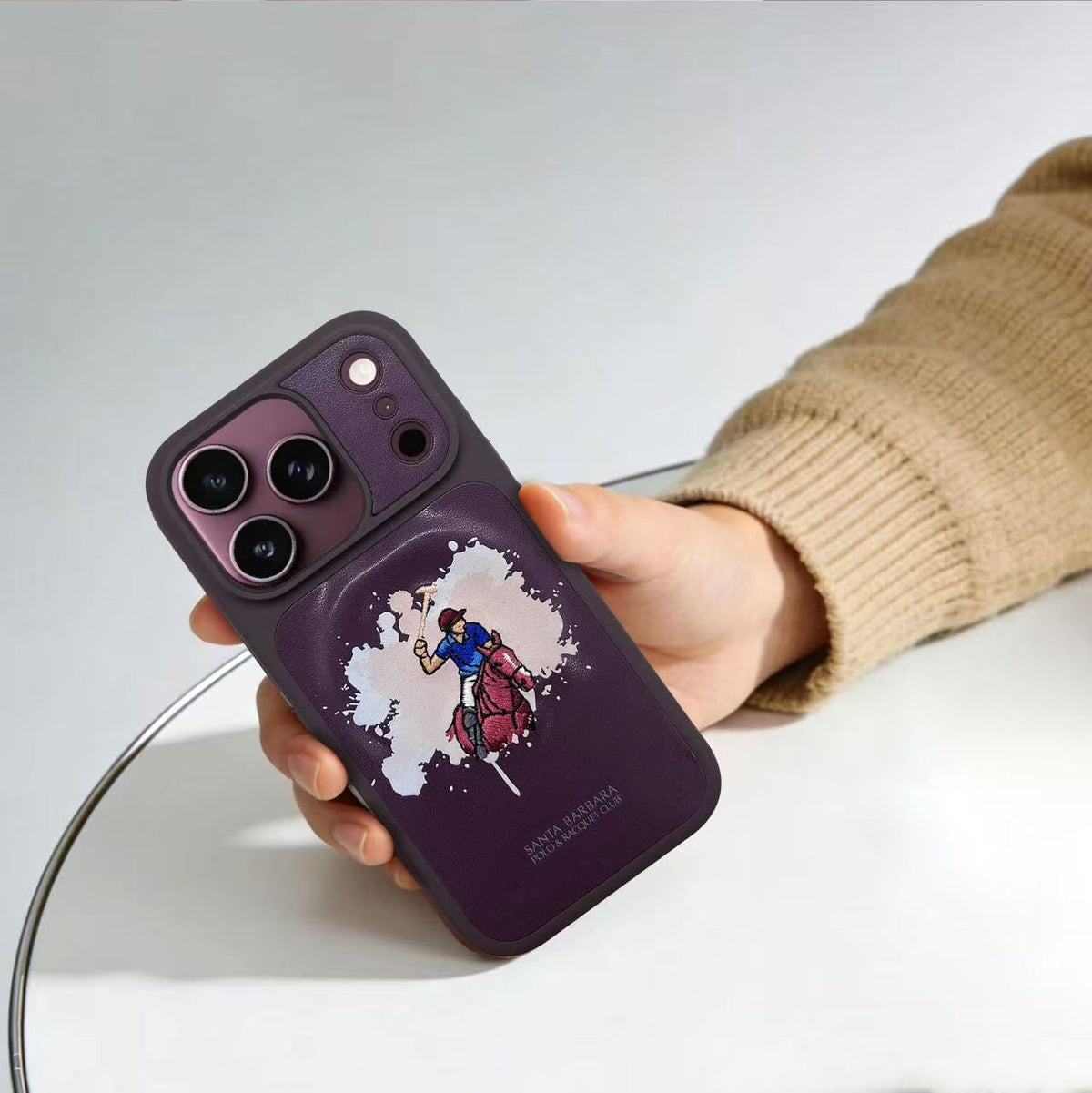 Santa Barbara Polo ICARUS Series Case for iPhone 17/18 Pro & Pro Max - iPhone 17 Pro Max / 18 Pro Max - Burgundy