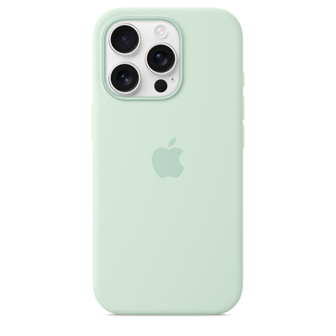 Protective Apple iPhone Back Cover - Logo Silicon Case for iPhone 16 Pro (AquaMarine)