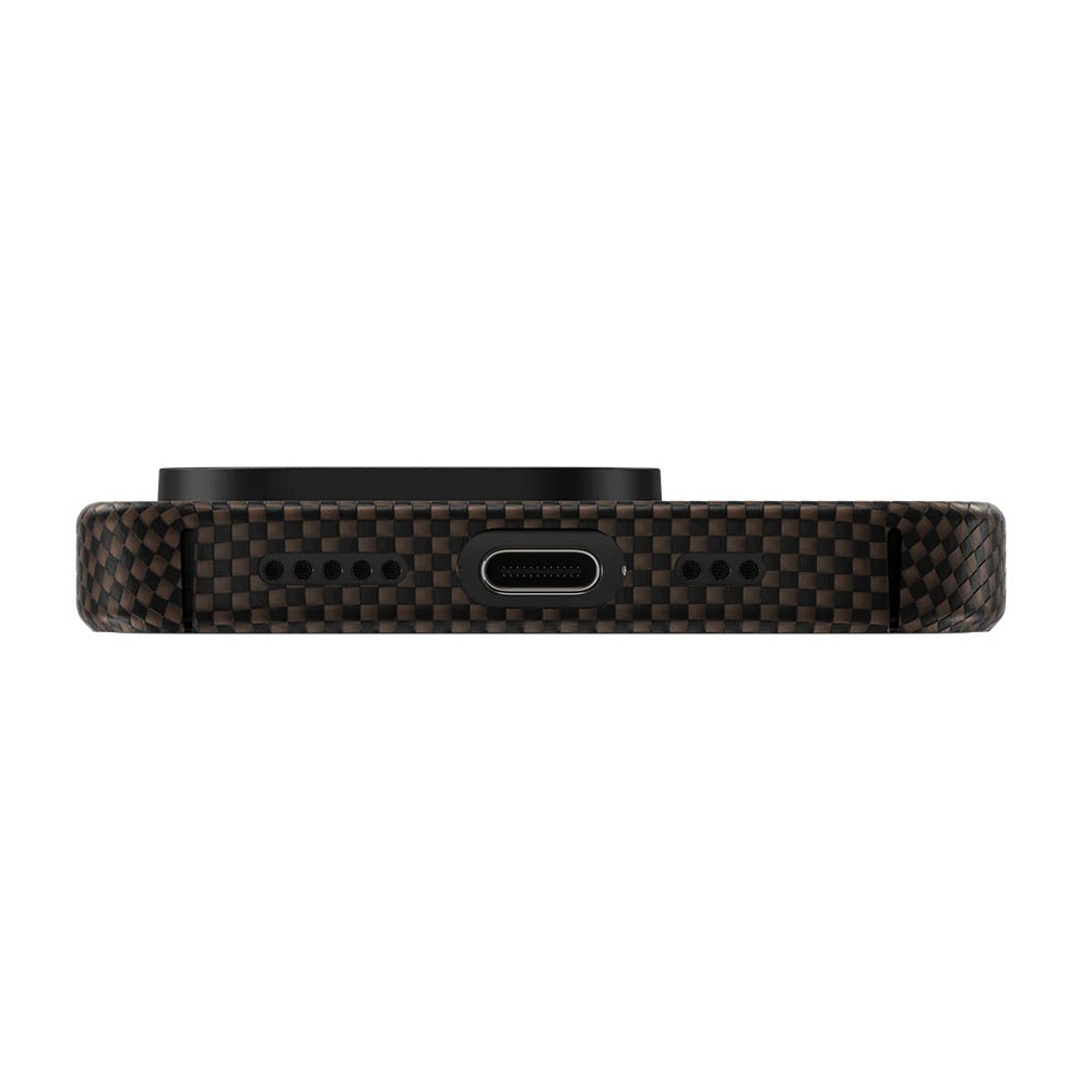 Protective Apple iPhone Back Cover - Premium Carbon Fiber MagSafe Slim Fit Hard Case for iPhone - Style 5