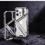 Protective Apple iPhone Back Cover - Shockproof Protective Titanium Alloy Hollow Armor Frame Case for iPhone