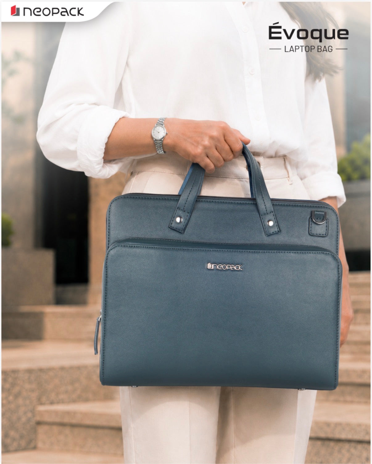 Evoque Slim Laptop Bag Fits Up To 13 To 14.2 Inch Macbooks & Laptops (Blue)