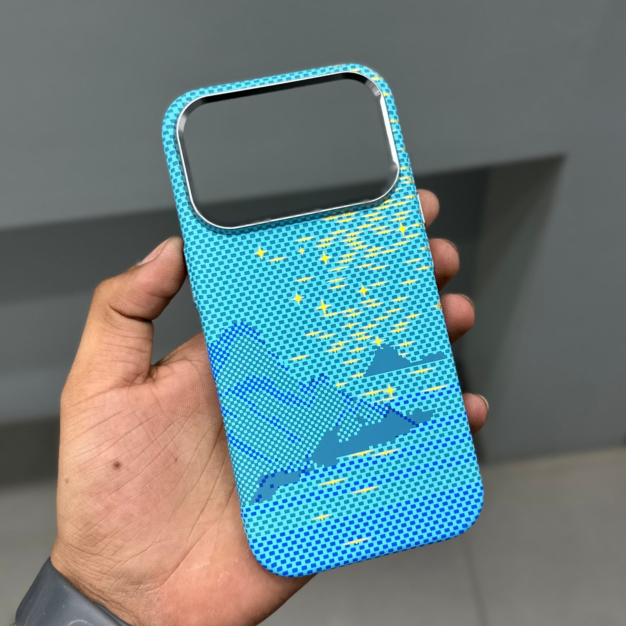 LUXO MAGSAFE CASE - SKY BLUE MOUNT STARS ( No. 3578 )